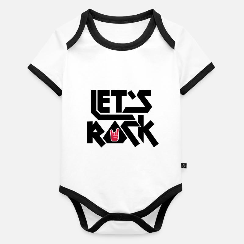 Let's Rock Body Bébé bio contrasté manches courtes
