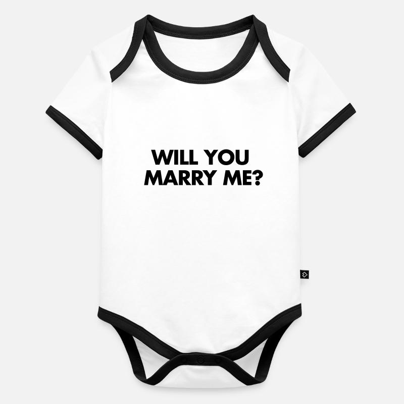 Marry Me Organic Baby Contrasting Bodysuit