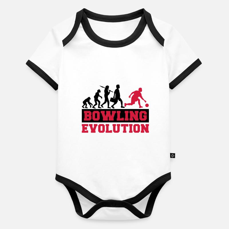 Bowling Evolution Body Bébé bio contrasté manches courtes