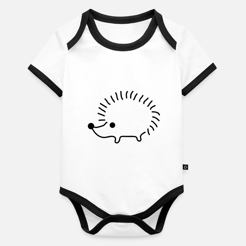 Hedgehog Design Body Bébé bio contrasté manches courtes
