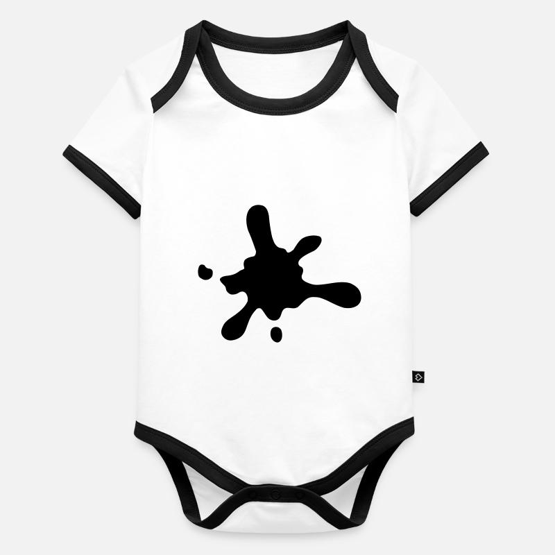 klecks_1 Baby Bio-Kurzarm-Kontrastbody