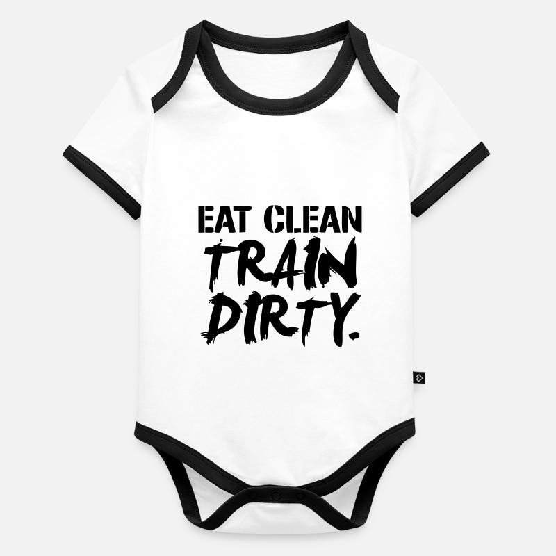 Train Dirty Baby Bio-Kurzarm-Kontrastbody