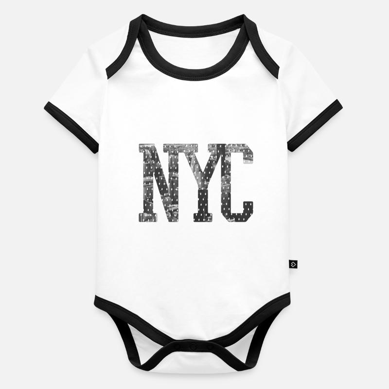 NYC Body Bébé bio contrasté manches courtes