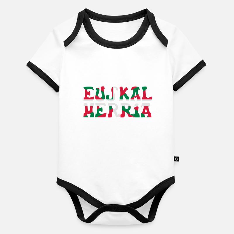 Euskal Herria 64 2 Body Bébé bio contrasté manches courtes