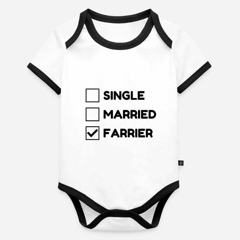 Maréchal-Ferrant / Maréchal ferrant / Métier / Job Body Bébé bio contrasté manches courtes