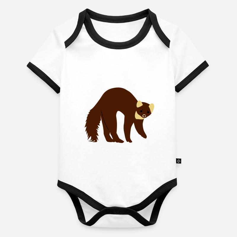 marder Baby Bio-Kurzarm-Kontrastbody