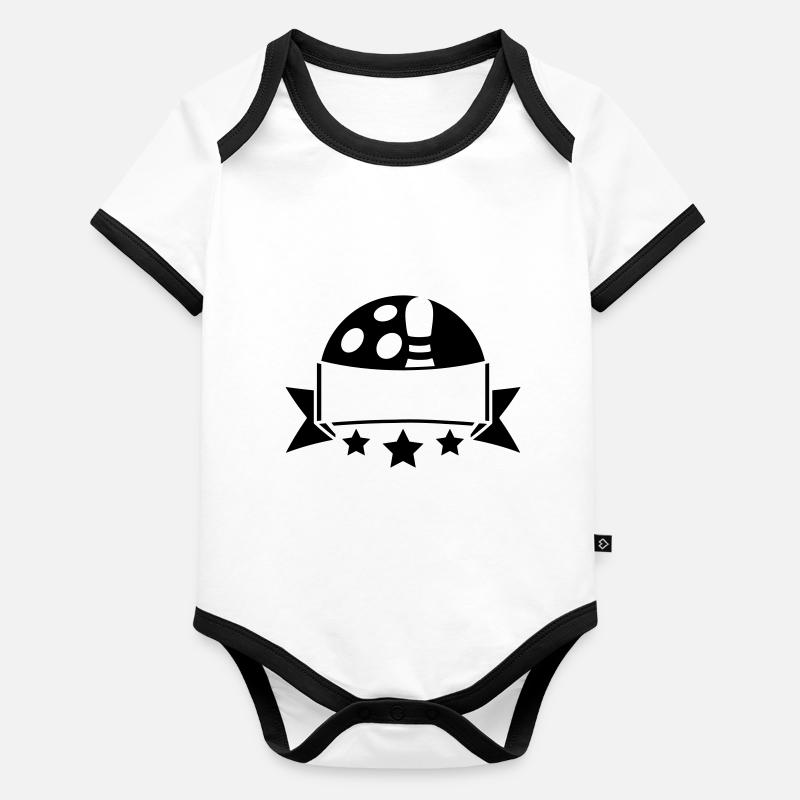 étoiles bannière texte champ écrire bowling grève Body Bébé bio contrasté manches courtes