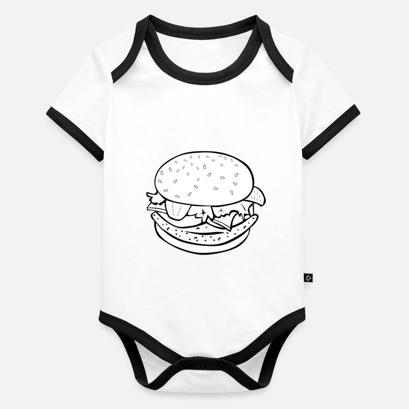 Burger Body Bébé bio contrasté manches courtes