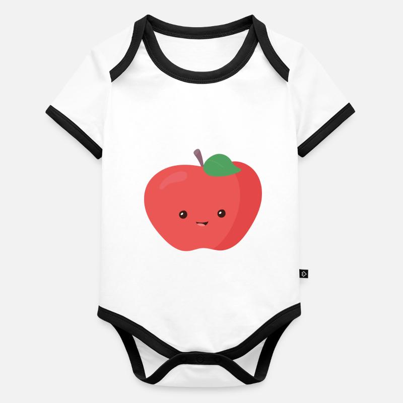 Pomme Body Bébé bio contrasté manches courtes