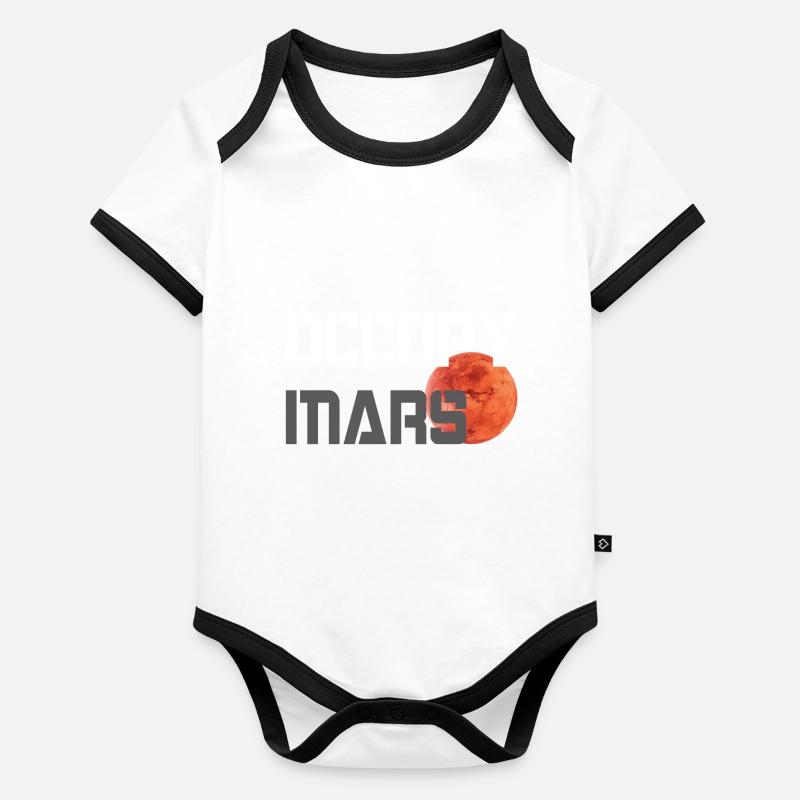 OCCUPER MARS Body Bébé bio contrasté manches courtes