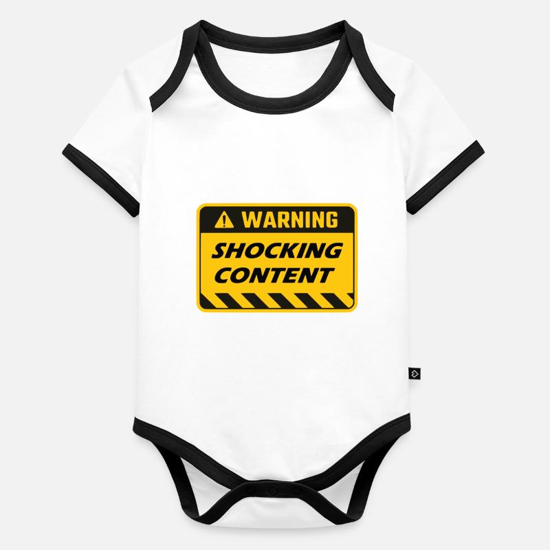 ATTENTION Body Bébé bio contrasté manches courtes