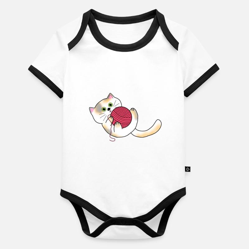 Yarn Cat Organic Baby Contrasting Bodysuit