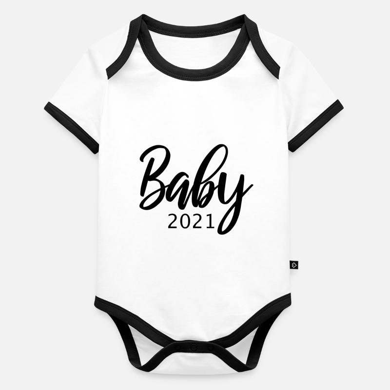 Bébé 2021 Body Bébé bio contrasté manches courtes