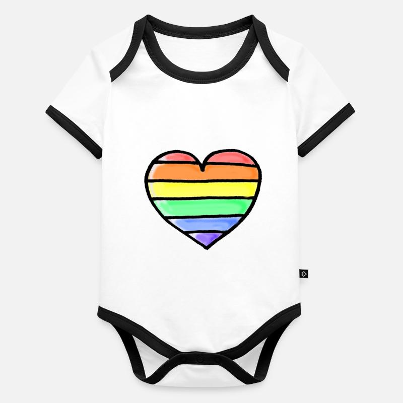 LGBT Pride Organic Baby Contrasting Bodysuit