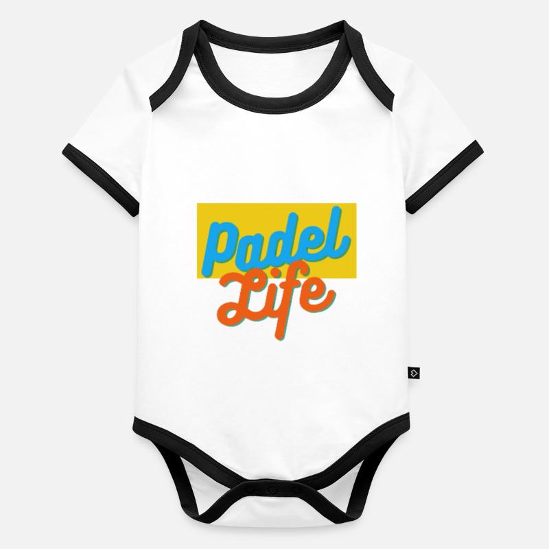 Vie de padel Body Bébé bio contrasté manches courtes
