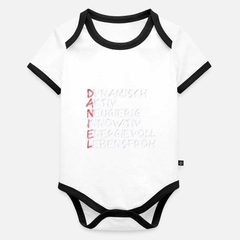 Daniel Baby Bio-Kurzarm-Kontrastbody