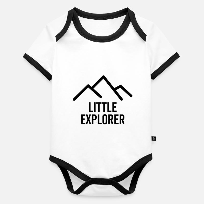 Petit Explorateur Body Bébé bio contrasté manches courtes