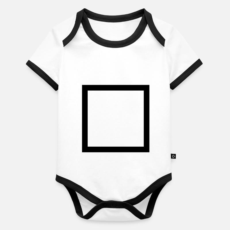 Dickes Viereck Baby Bio-Kurzarm-Kontrastbody
