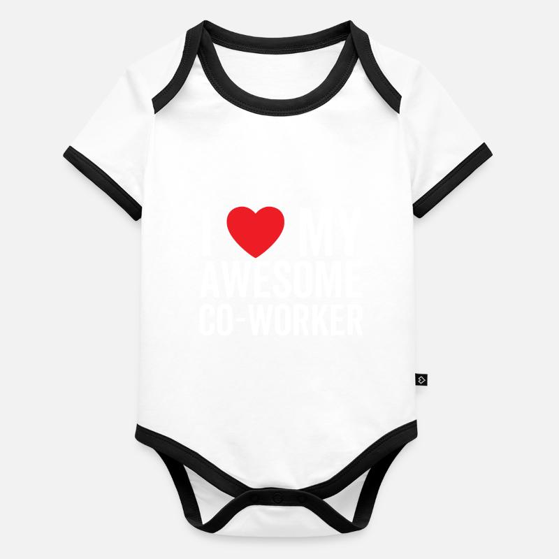 Ich liebe meinen tollen Kollegen Baby Bio-Kurzarm-Kontrastbody