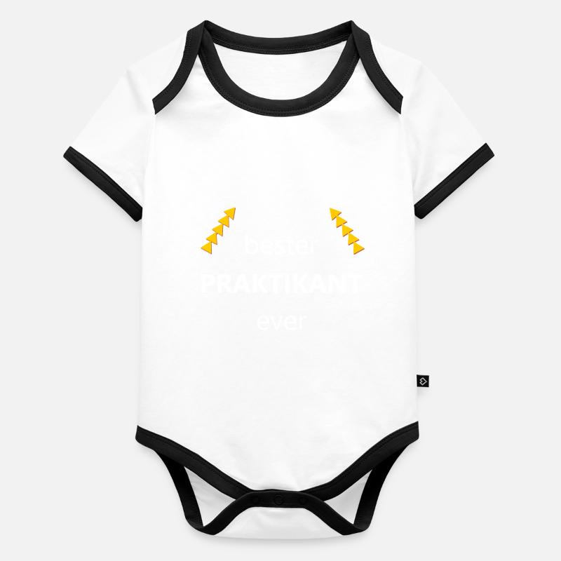 Praktikant Spruch Baby Bio-Kurzarm-Kontrastbody