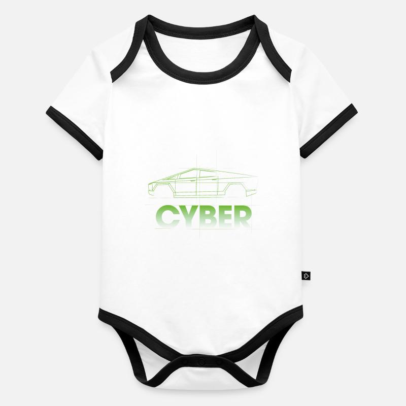 Cyber - Elektrisch - E-Auto - Truck Baby Bio-Kurzarm-Kontrastbody