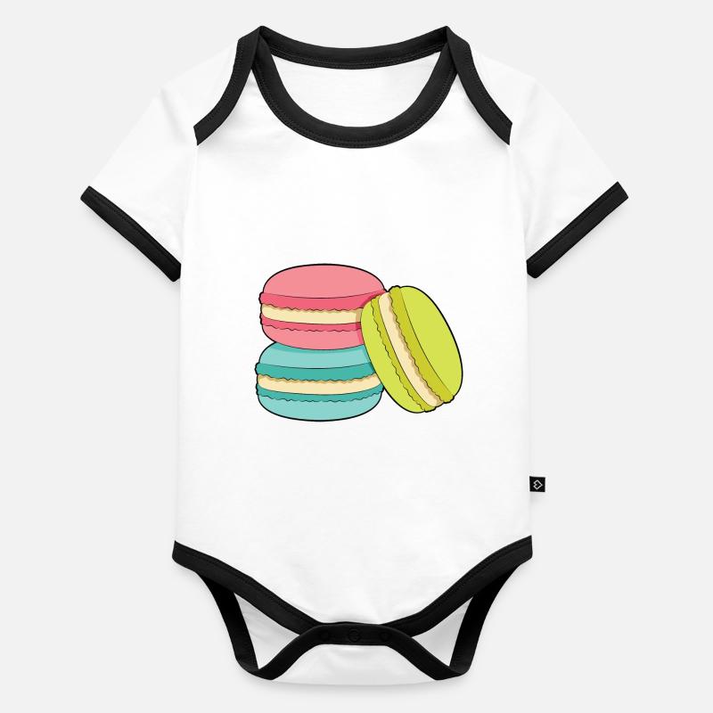 Macarons Body Bébé bio contrasté manches courtes
