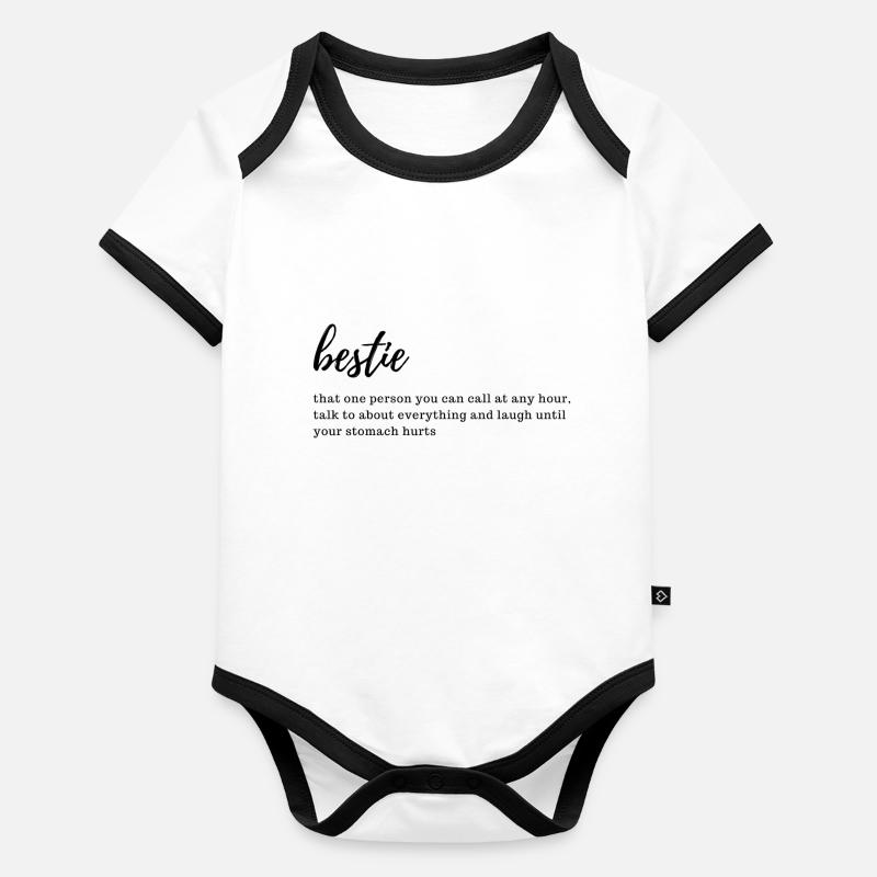 bestie Baby Bio-Kurzarm-Kontrastbody
