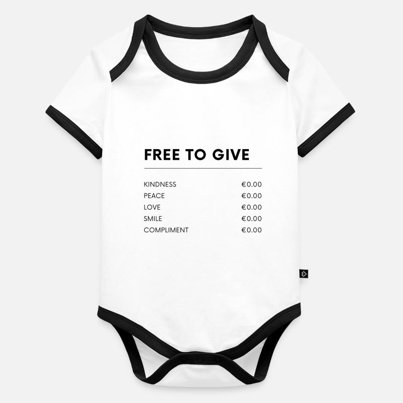 Free to give Body Bébé bio contrasté manches courtes