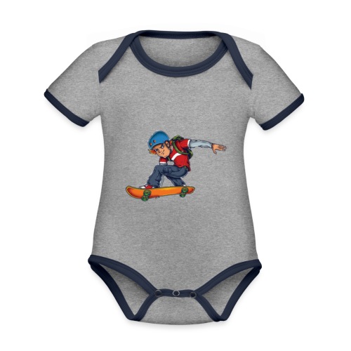 Skater - Organic Baby Contrasting Bodysuit