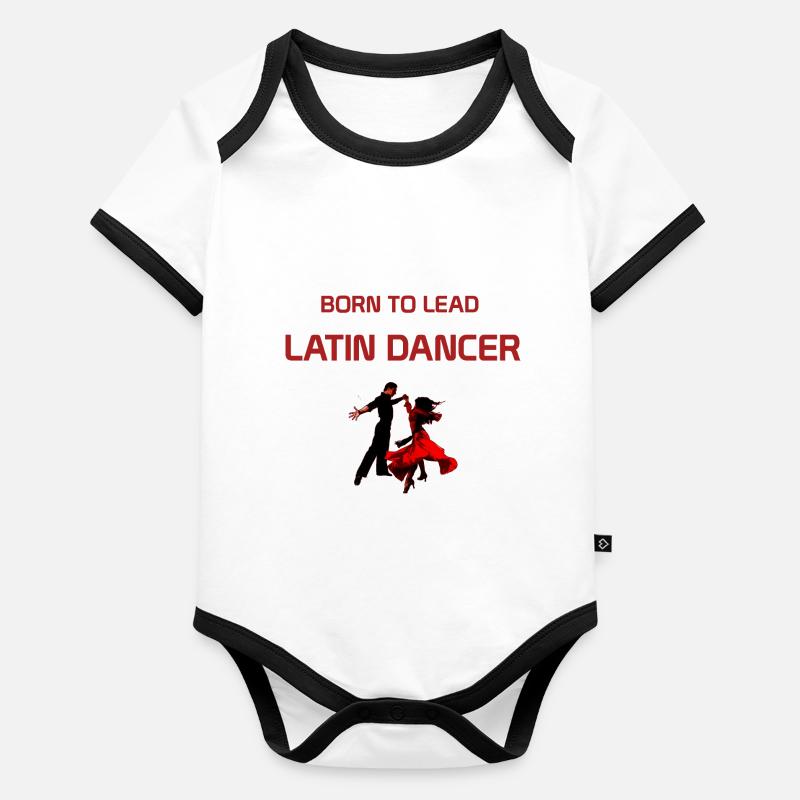 NÉ POUR QUITTER LA DANSEUSE LATINE Body Bébé bio contrasté manches courtes