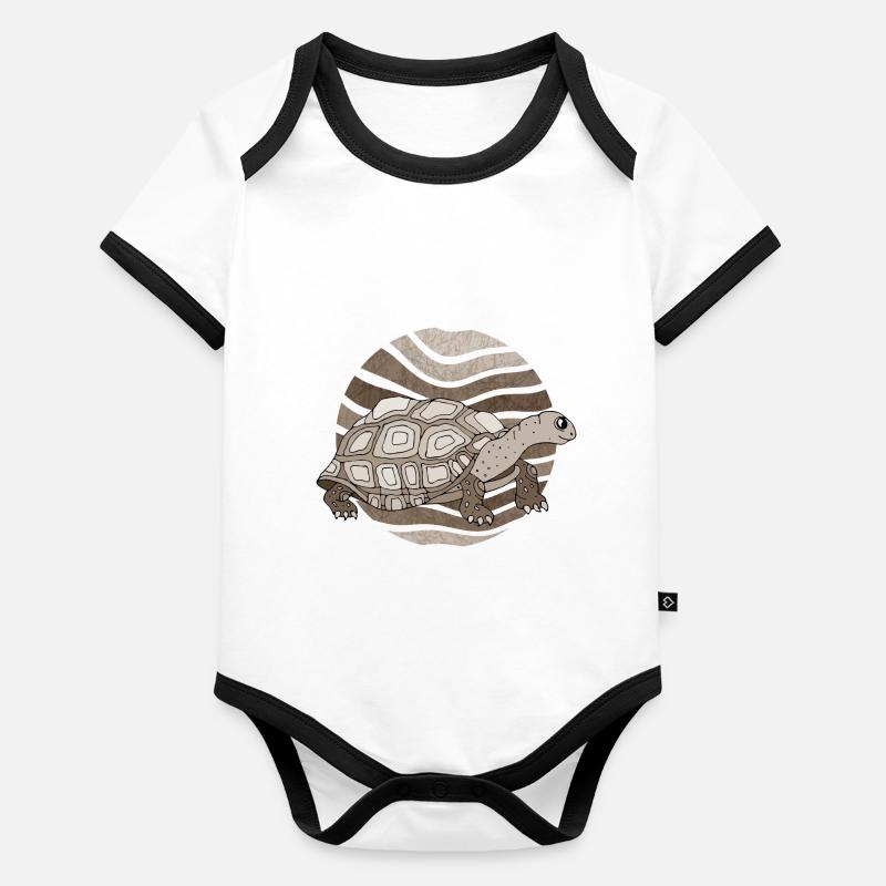 Tortoise Organic Baby Contrasting Bodysuit