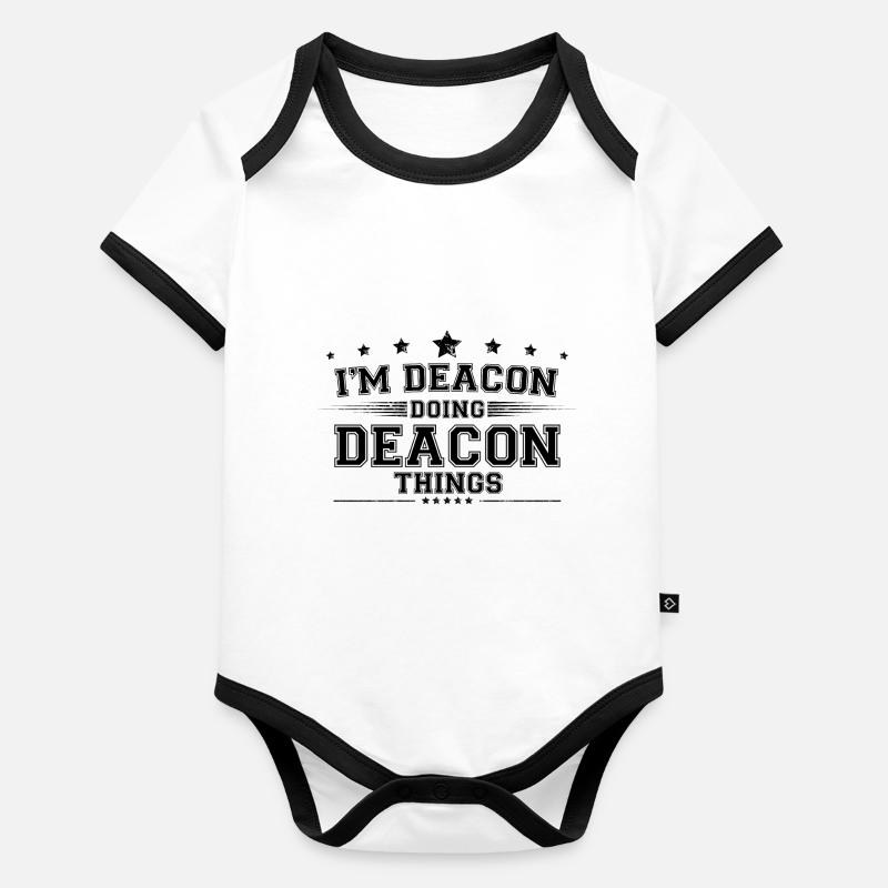Ich bin Deacon, der Deacon-Dinge tut Baby Bio-Kurzarm-Kontrastbody
