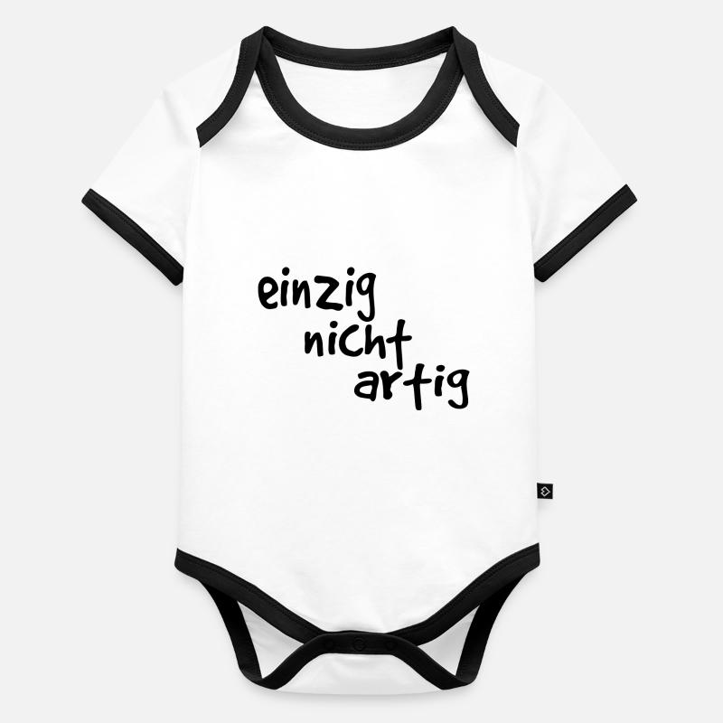 einzig nicht artig - einzigartig Baby Bio-Kurzarm-Kontrastbody