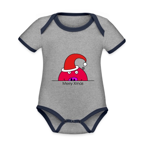 Happy Rosanna - Merry Xmas - Organic Baby Contrasting Bodysuit