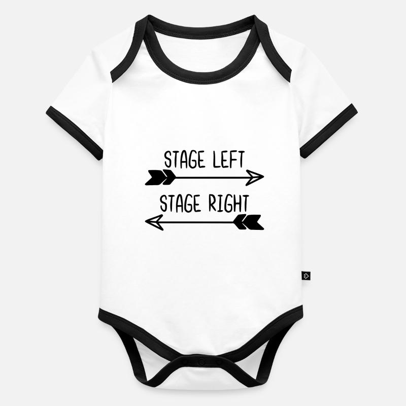 Bühne Links Bühne Rechts Baby Bio-Kurzarm-Kontrastbody
