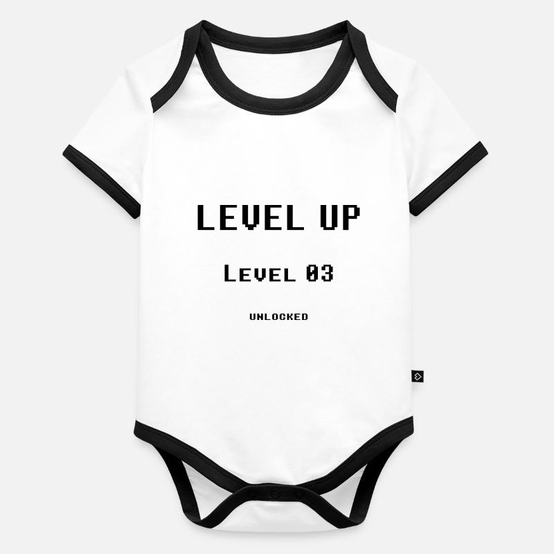 level up 03 Baby Bio-Kurzarm-Kontrastbody