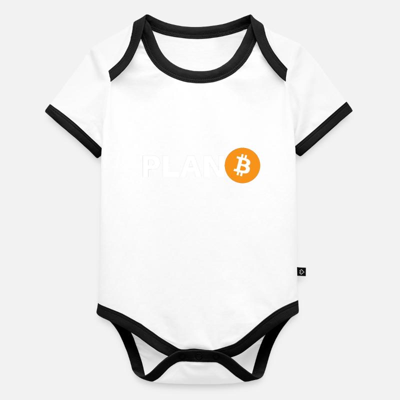 LE BITCOIN Body Bébé bio contrasté manches courtes