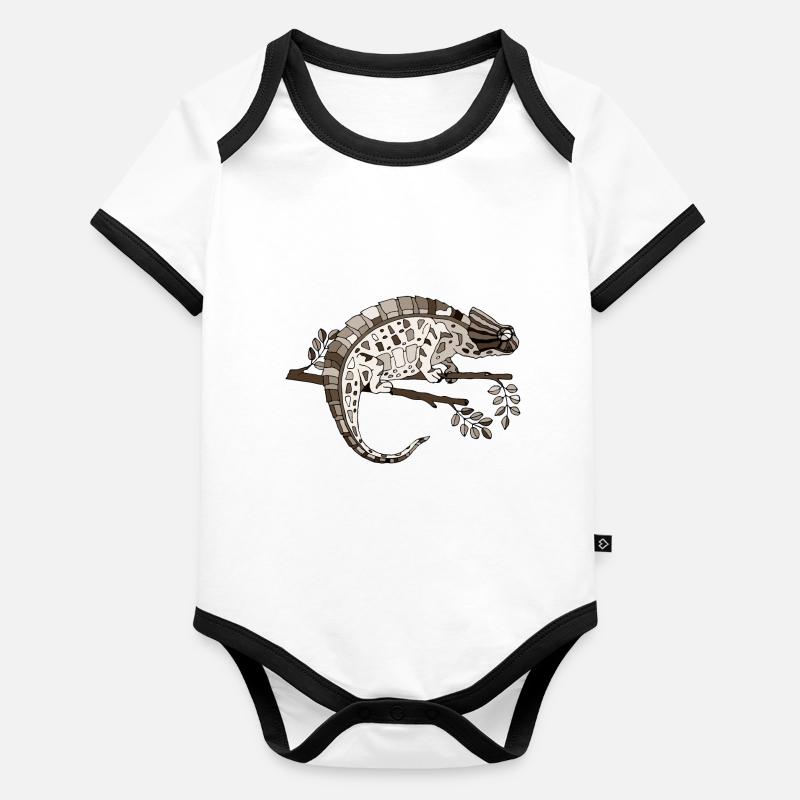 Caméléon Body Bébé bio contrasté manches courtes
