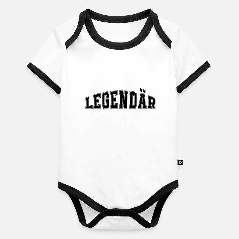 Légendaire Body Bébé bio contrasté manches courtes
