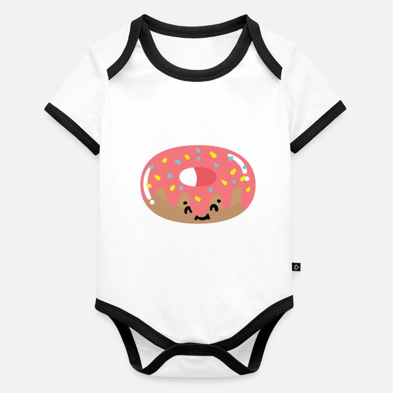 Kawaii Donut Organic Baby Contrasting Bodysuit