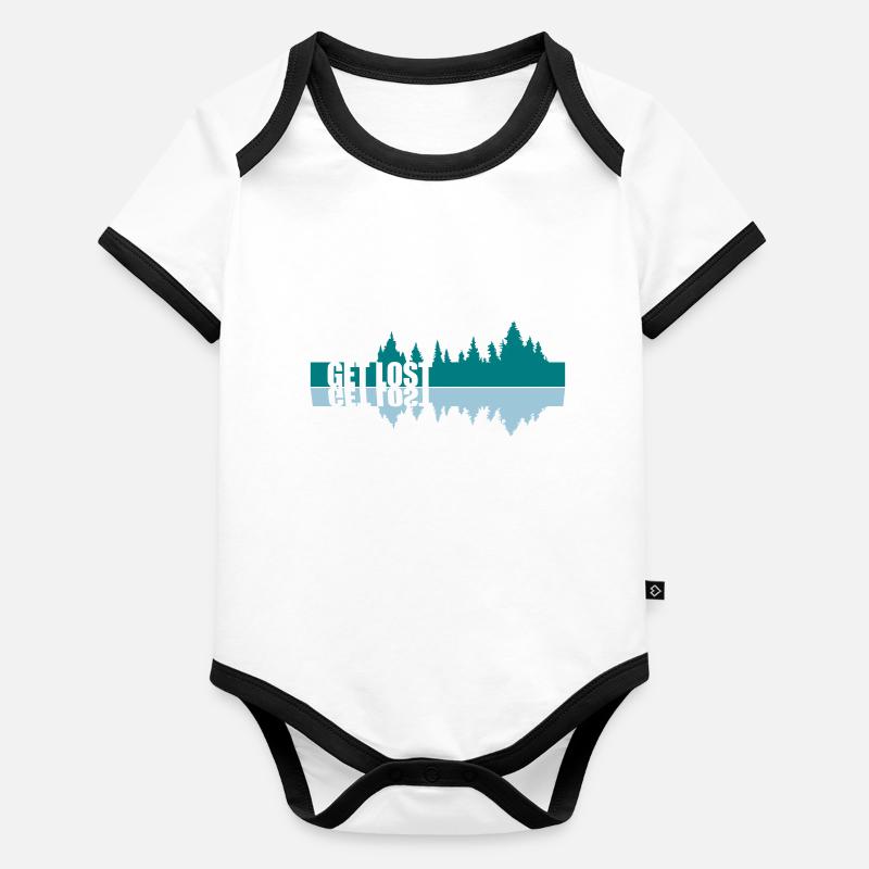 Mirroring Get Lost Organic Baby Contrasting Bodysuit
