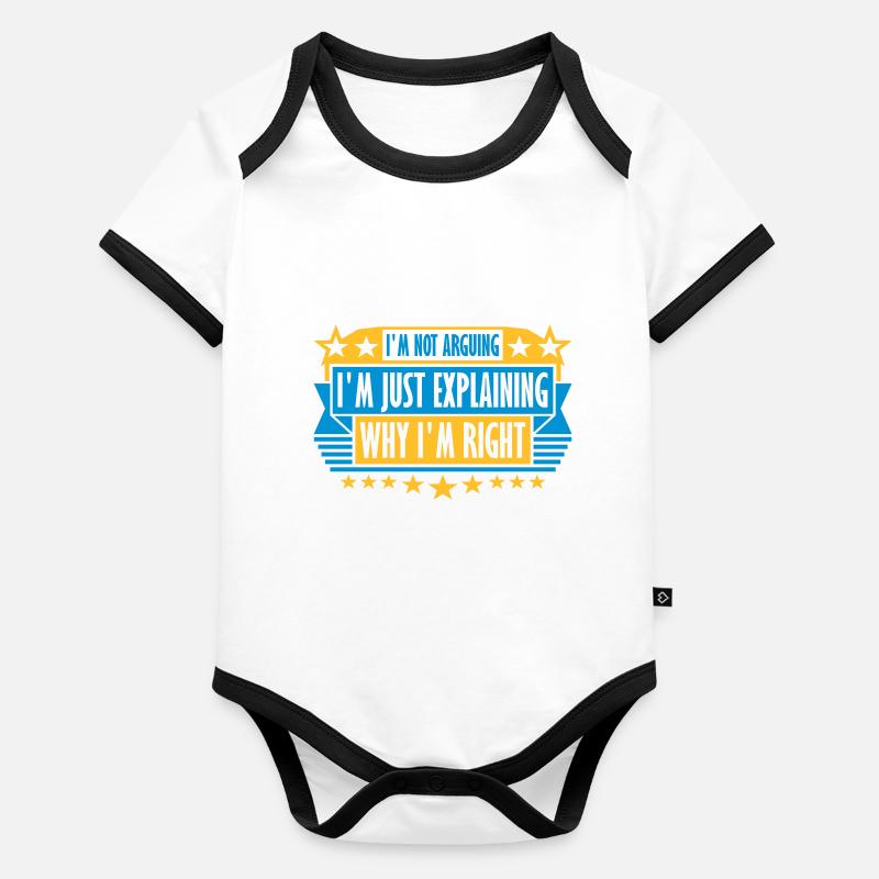 I m not arguing Organic Baby Contrasting Bodysuit