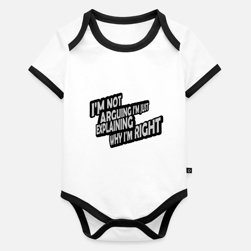 I m not arguing Organic Baby Contrasting Bodysuit