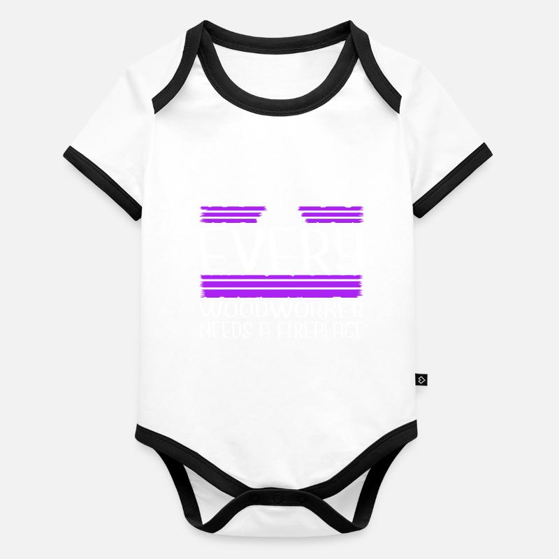 Union charpentier cutter déclaration d’amour Body Bébé bio contrasté manches courtes