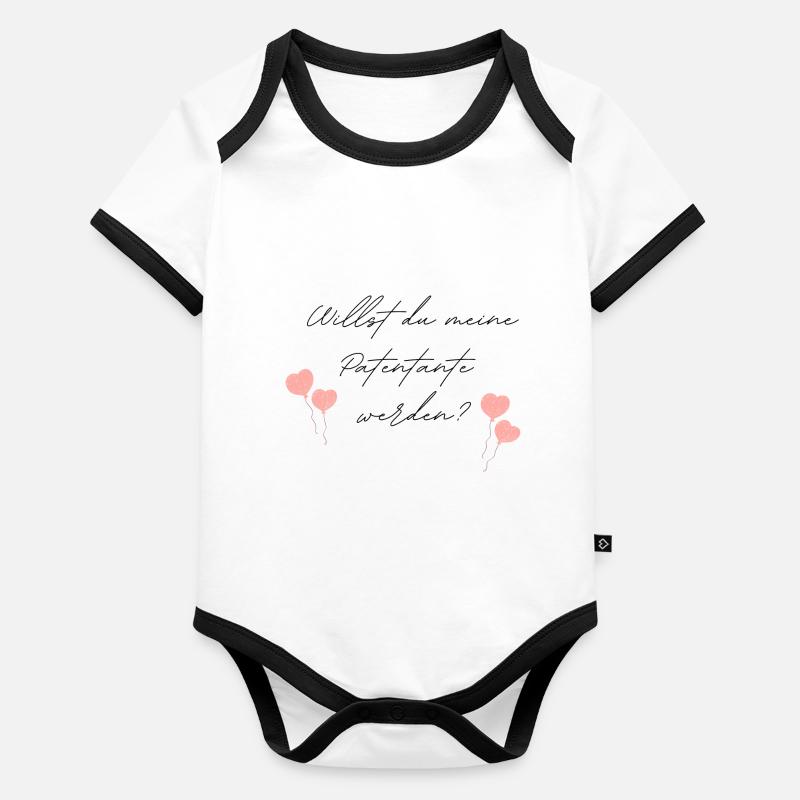 Willst du meine Patentante werden Baby Bio-Kurzarm-Kontrastbody