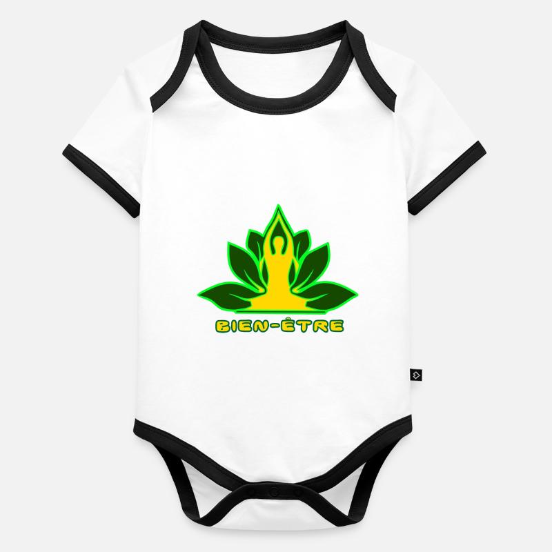 BIEN ÊTRE Body Bébé bio contrasté manches courtes