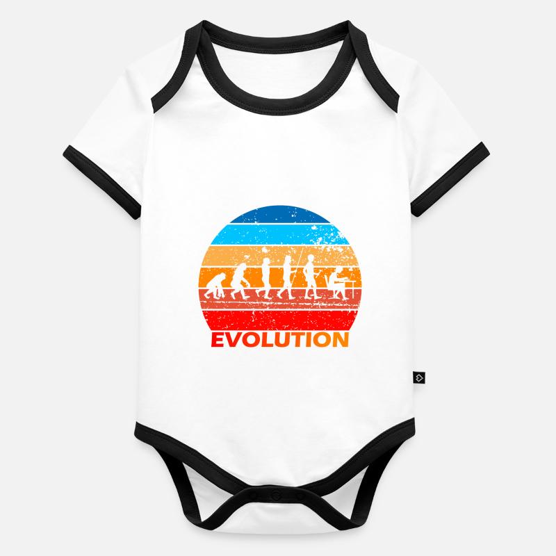 Evolution de l’informatique informatique Informatique Computer Science Computer Nerds Body Bébé bio contrasté manches courtes