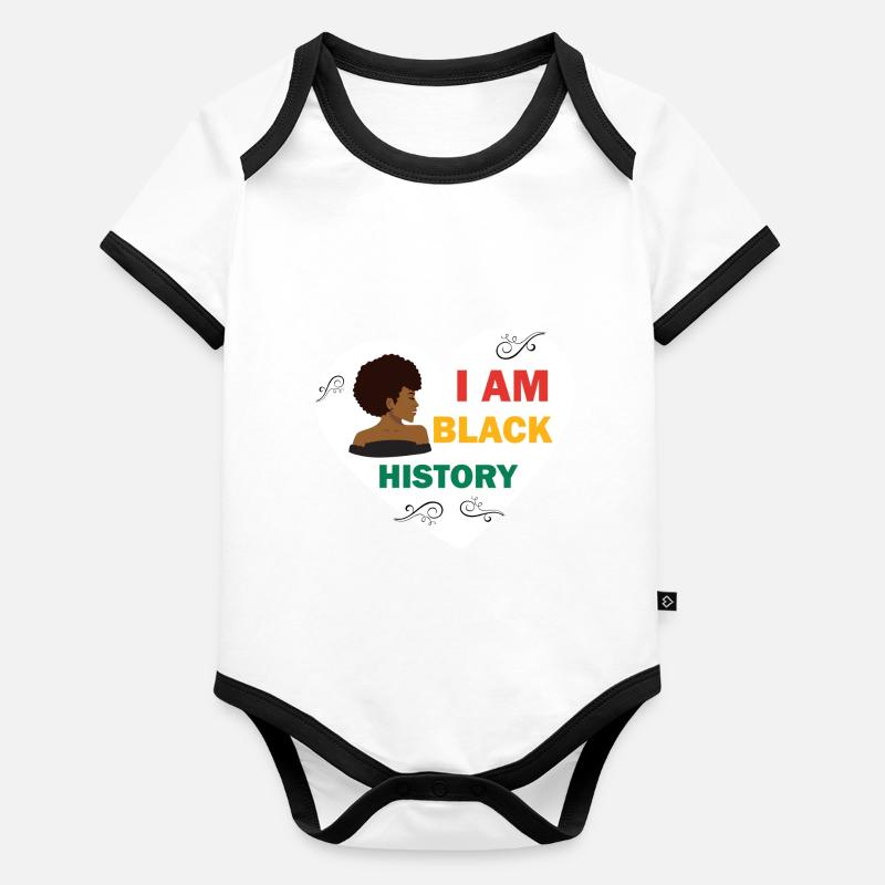 I'M Black History Organic Baby Contrasting Bodysuit