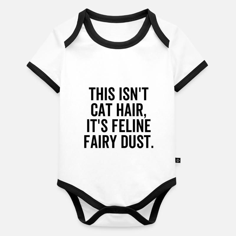 Ce n’est pas des poils de chat, c’est de la poussière de fée féline Body Bébé bio contrasté manches courtes