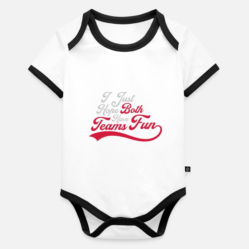 Both Teams Have Fun Organic Baby Contrasting Bodysuit